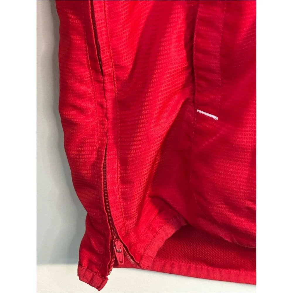 Adidas Mens Shockwave Woven 1/4 Zip Jacket Pullover  Red White X Large